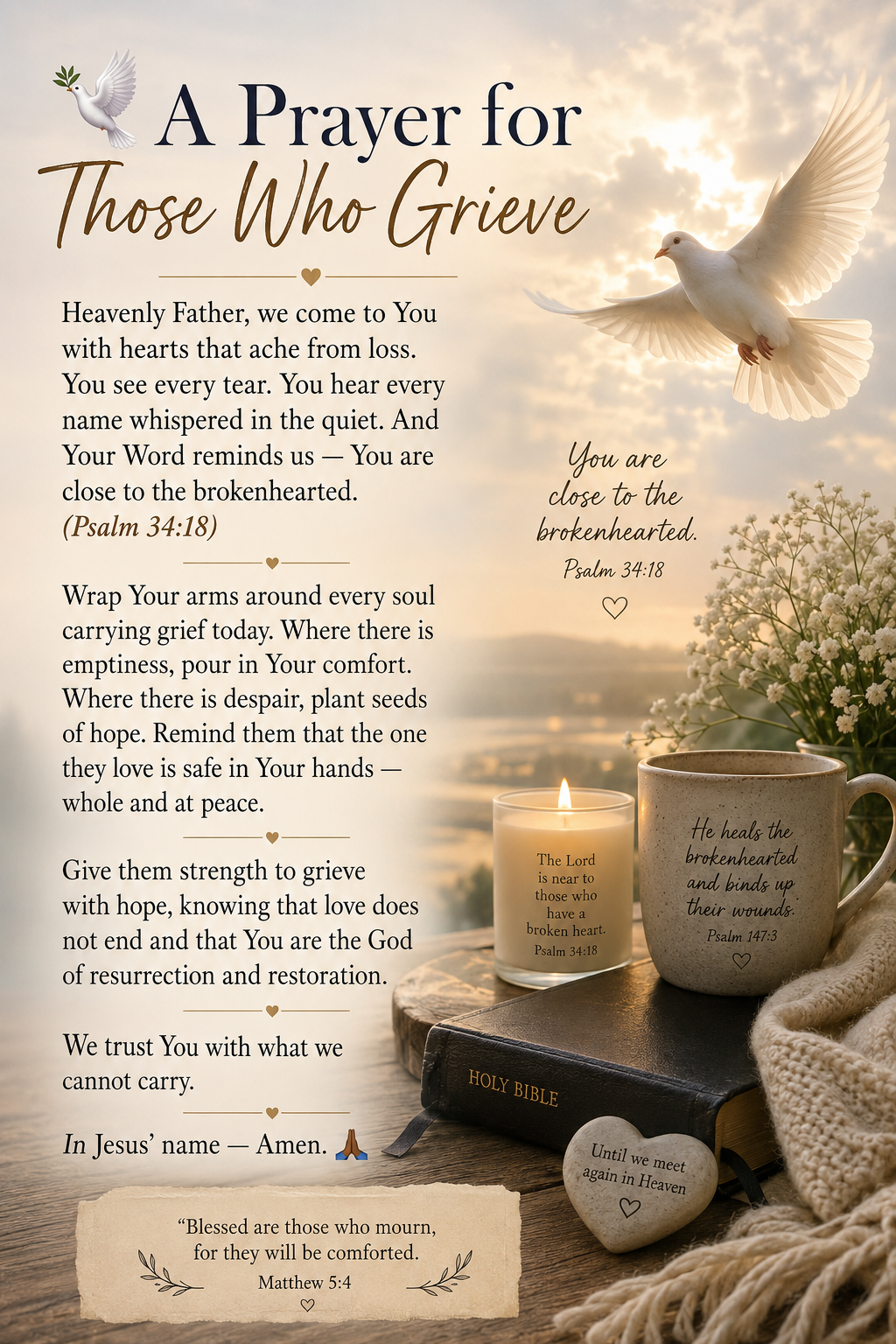 A Prayer for Those Who Grieve — a faith declaration of comfort and hope from TRW.Rise